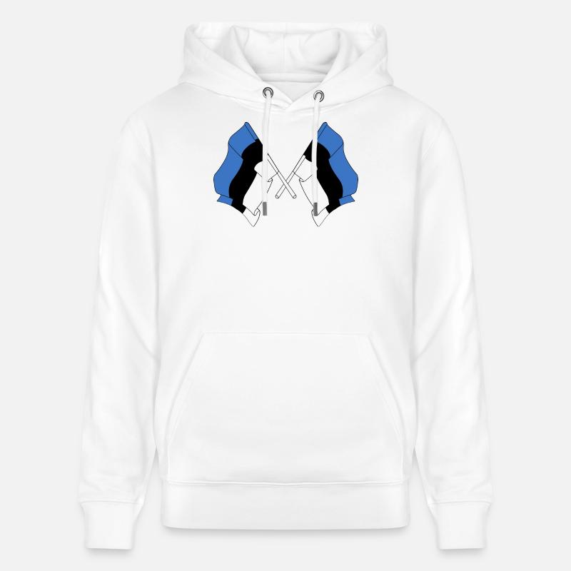 Deux drapeaux Estonie - Sweat à capuche bio CRUISER Stanley/Stella Unisexe - blanc