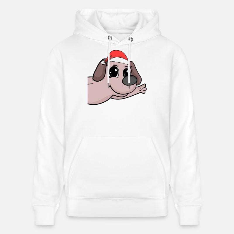 Chien Chiens de Noël - Sweat à capuche bio CRUISER Stanley/Stella Unisexe - blanc