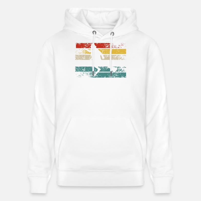 Rétro Stripe Silhouette Danse - Sweat à capuche bio CRUISER Stanley/Stella Unisexe - blanc