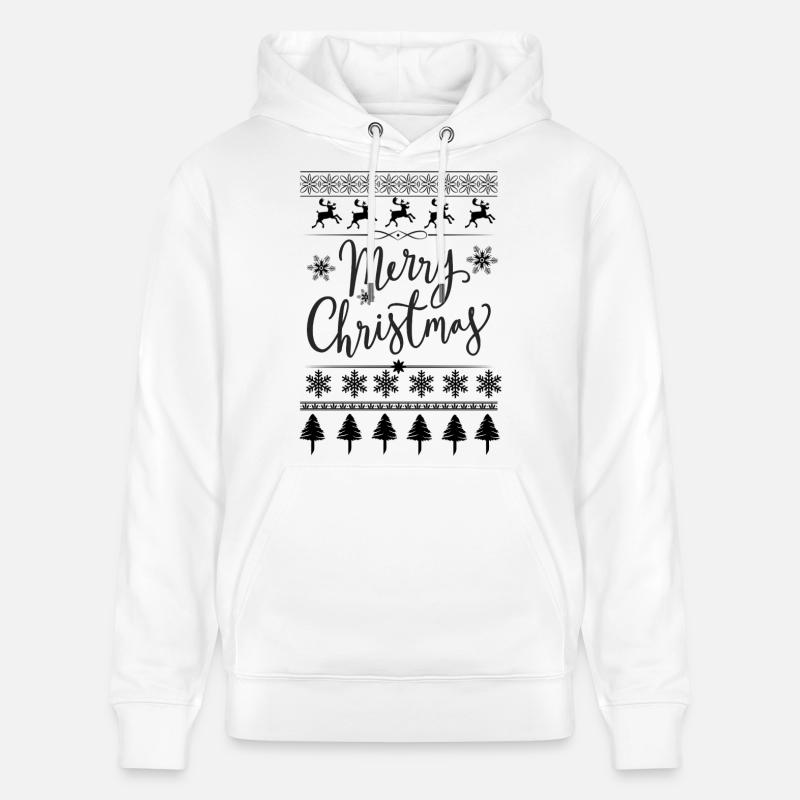 Joyeux Noël Scripté - Sweat à capuche bio CRUISER Stanley/Stella Unisexe - blanc