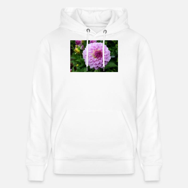Dahlia rose rose fleur, fleur - Sweat à capuche bio CRUISER Stanley/Stella Unisexe - blanc
