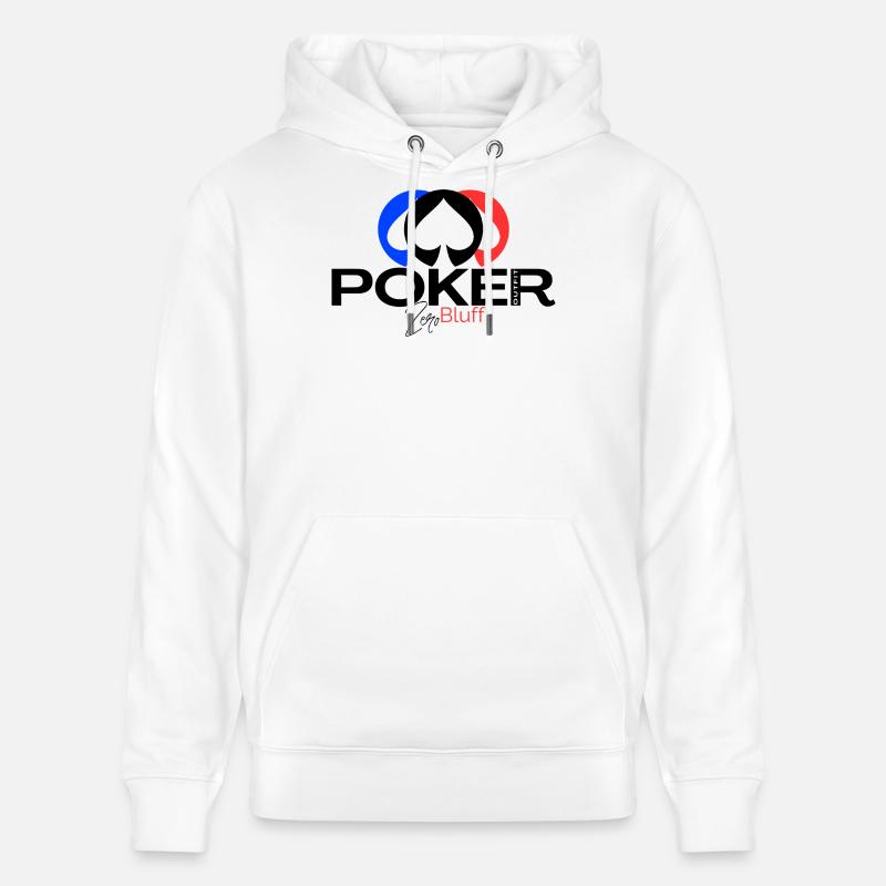 POKER Elegance "Zero bluff Poker outfit"  - Sweat à capuche bio CRUISER Stanley/Stella Unisexe - blanc