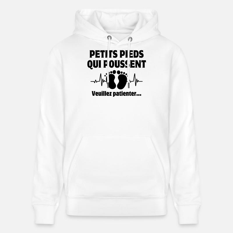Werdender Vater, werdende Mutter, werdendes Baby - Stanley/Stella Unisex Bio-Hoodie CRUISER - Weiß