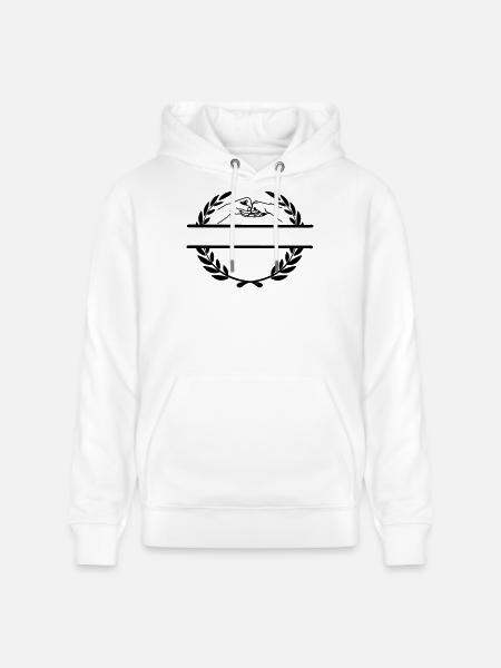 Working together in laurel wreath - Stanley/Stella CRUISER Unisex Organic Hoodie - white