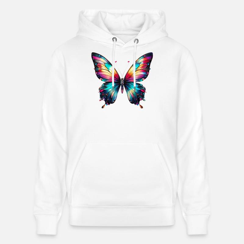 Papillon - Sweat à capuche bio CRUISER Stanley/Stella Unisexe - blanc