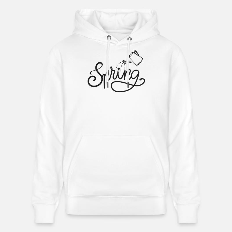spring frühlingsbeginn garten gießen beet - Stanley/Stella Unisex Bio-Hoodie CRUISER  - Weiß