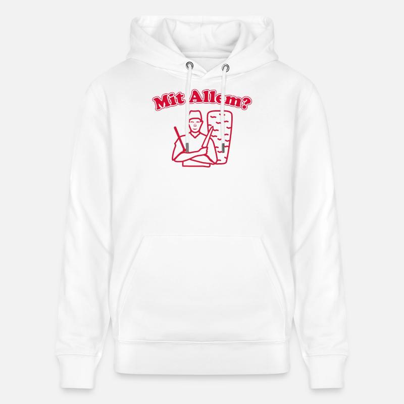 Mit Allem? - Stanley/Stella Unisex Bio-Hoodie CRUISER  - Weiß
