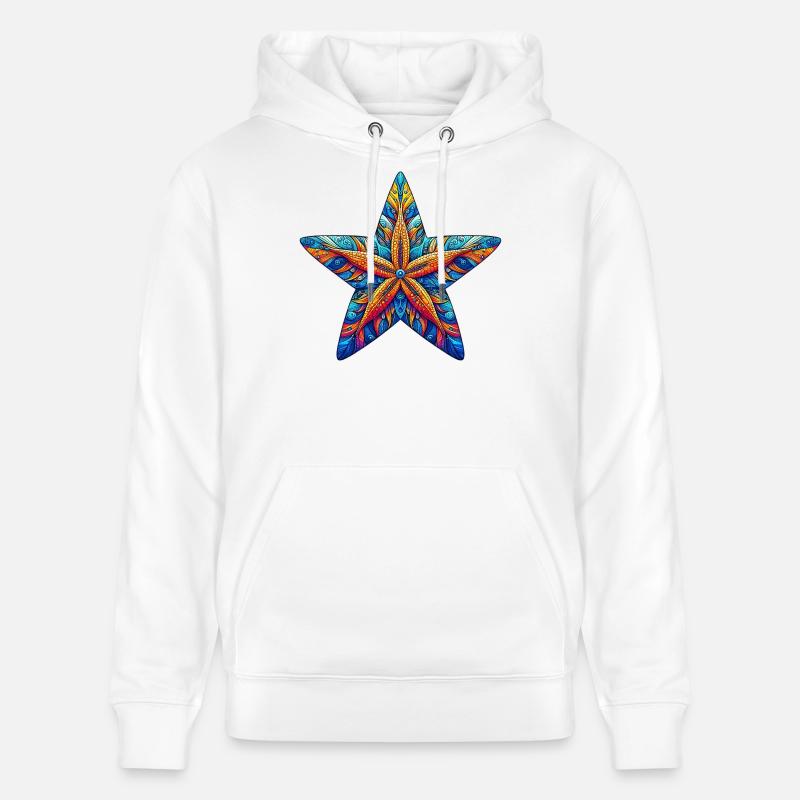Étoile de mer - Sweat à capuche bio CRUISER Stanley/Stella Unisexe - blanc