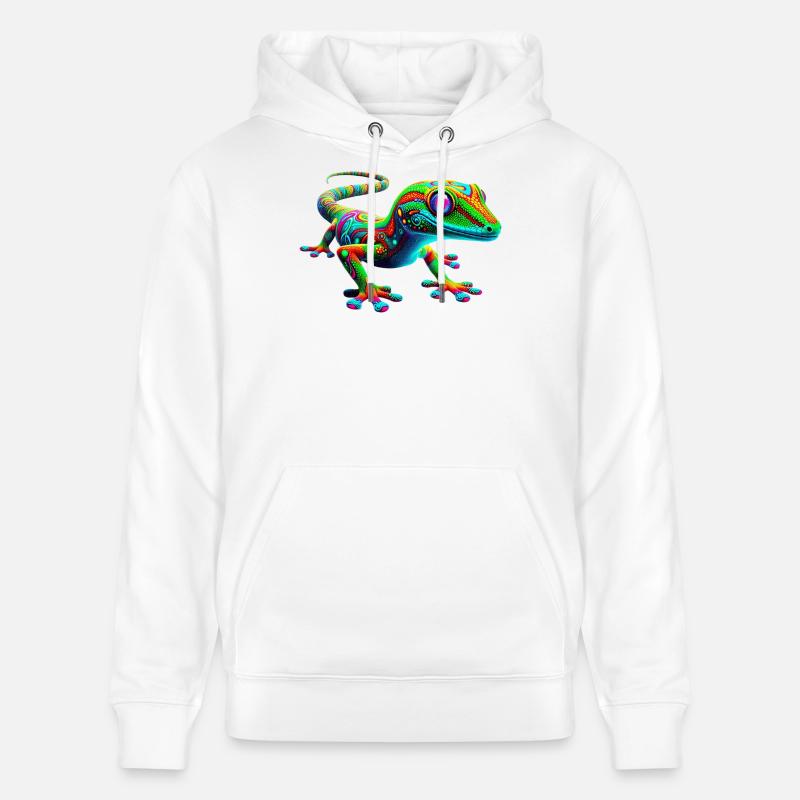 Gecko - Sweat à capuche bio CRUISER Stanley/Stella Unisexe - blanc