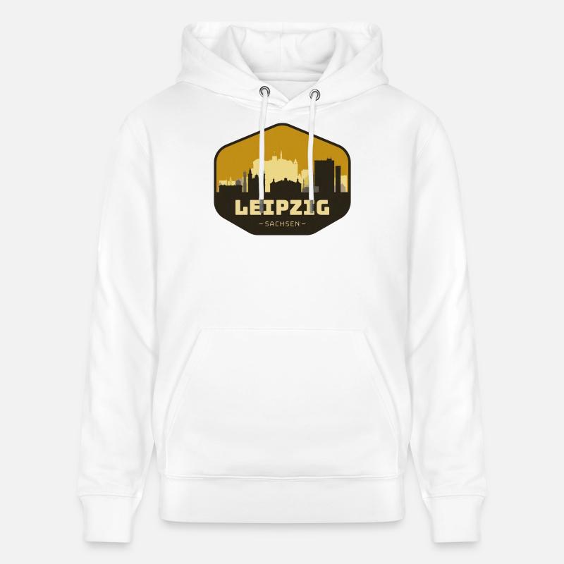 Ligne d’horizon de Leipzig - Sweat à capuche bio CRUISER Stanley/Stella Unisexe - blanc