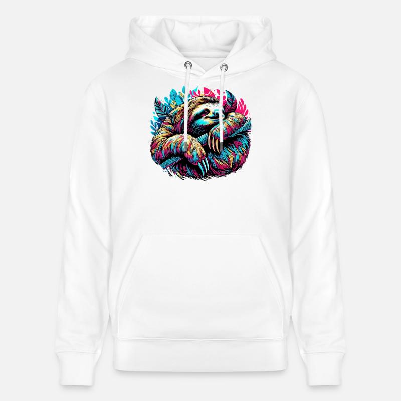 Faultier - Stanley/Stella Unisex Bio-Hoodie CRUISER  - Weiß