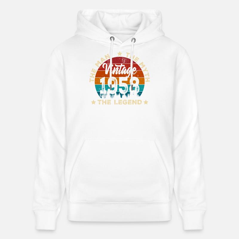Millésime 1958 Cercle Légende - Sweat à capuche bio CRUISER Stanley/Stella Unisexe - blanc