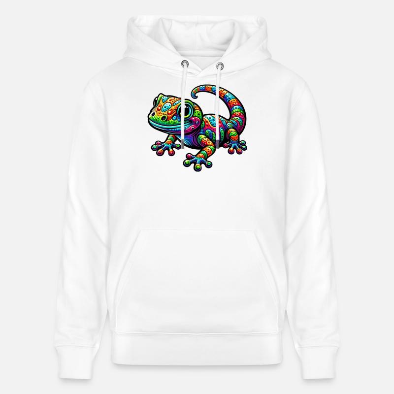 Gecko - Sweat à capuche bio CRUISER Stanley/Stella Unisexe - blanc