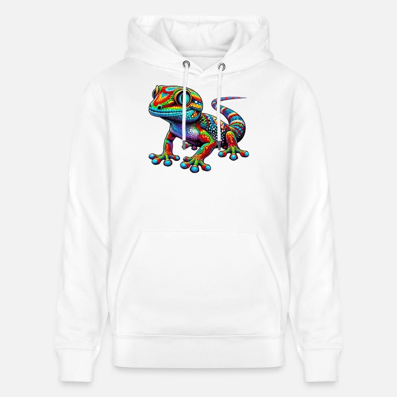 Gecko - Sweat à capuche bio CRUISER Stanley/Stella Unisexe - blanc