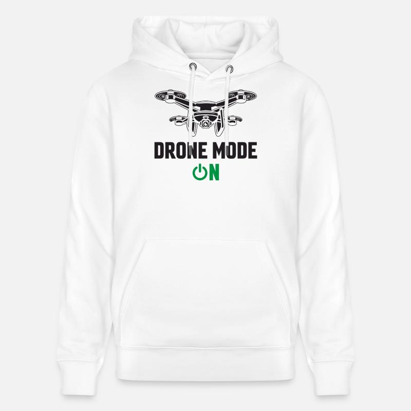 Mode drone activé - Sweat à capuche bio CRUISER Stanley/Stella Unisexe - blanc