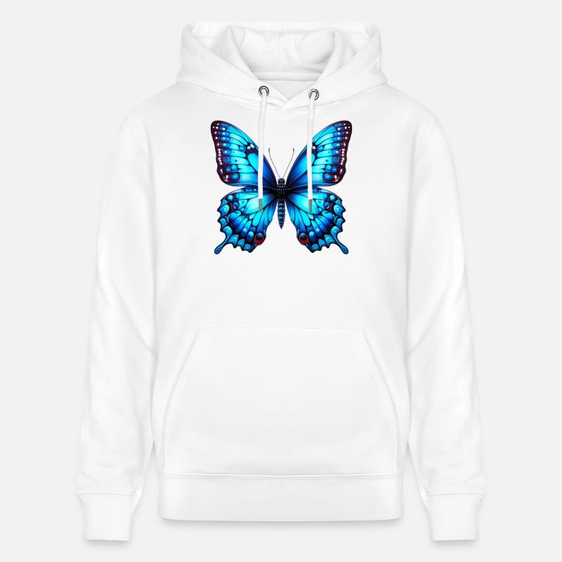 Papillon - Sweat à capuche bio CRUISER Stanley/Stella Unisexe - blanc