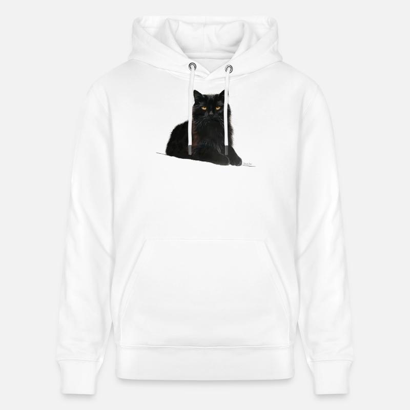 Chat - Sweat à capuche bio CRUISER Stanley/Stella Unisexe - blanc