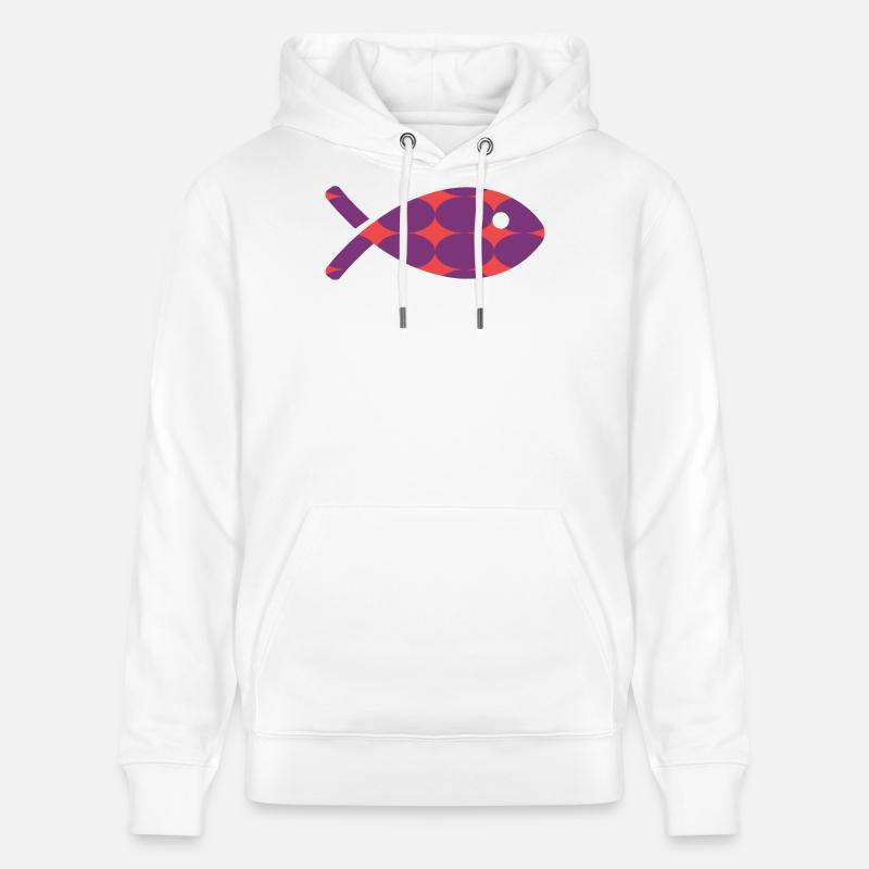 FISCH - Stanley/Stella Unisex Bio-Hoodie CRUISER  - Weiß