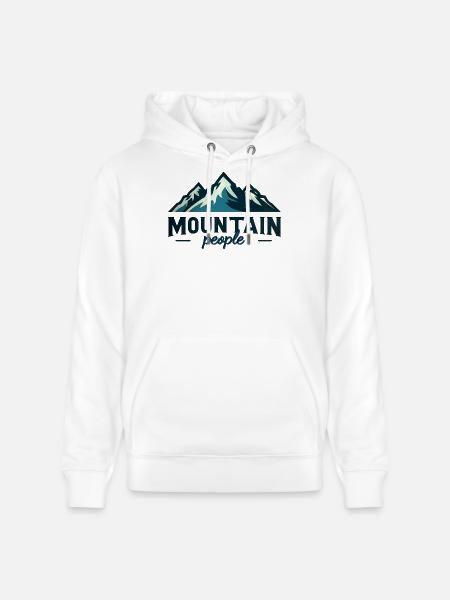 Mountain people - Stanley/Stella CRUISER Unisex Organic Hoodie - white
