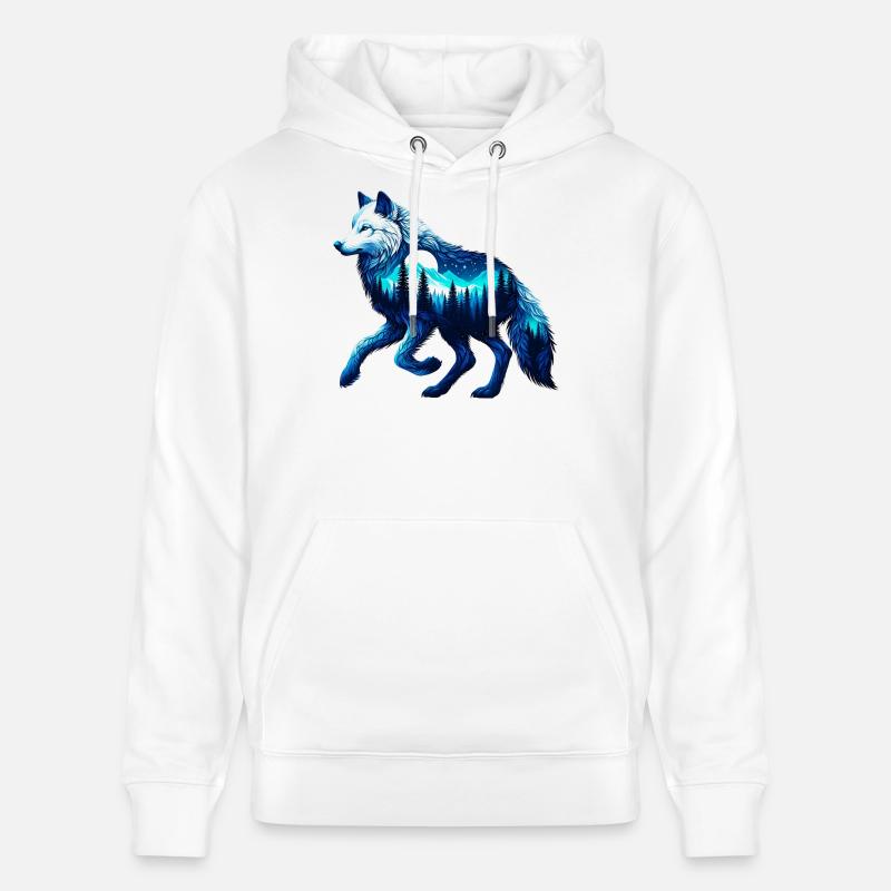 Loup - Sweat à capuche bio CRUISER Stanley/Stella Unisexe - blanc