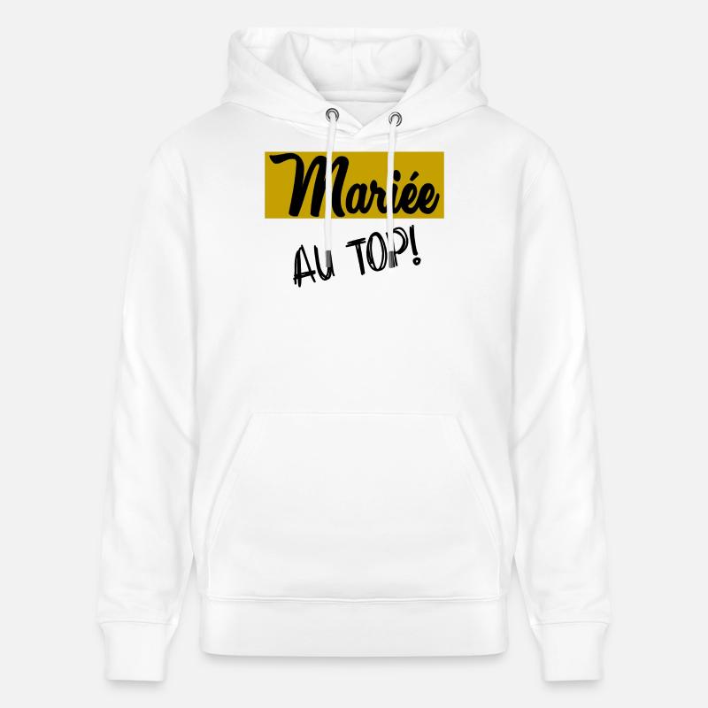 JUST MARRIED. EVJF. MARIEE - Sweat à capuche bio CRUISER Stanley/Stella Unisexe - blanc