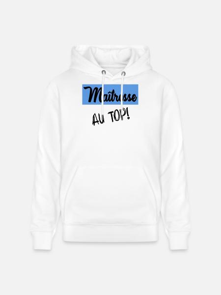 DANKE, HERRIN - Stanley/Stella Unisex Bio-Hoodie CRUISER - Weiß