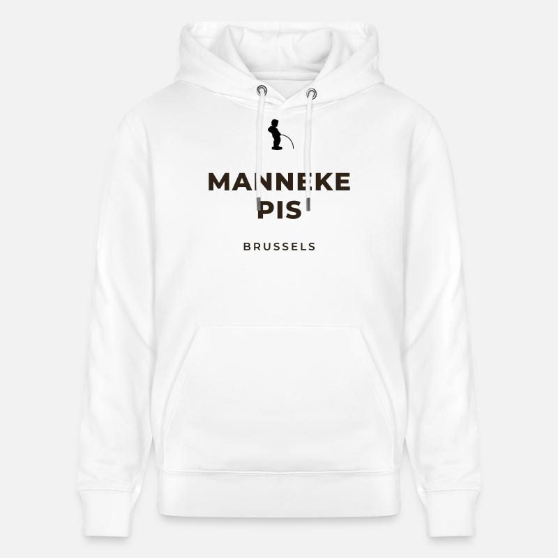 Manneken Piss Bryssel - Stanley/Stella CRUISER unisex luomuhuppari - valkoinen