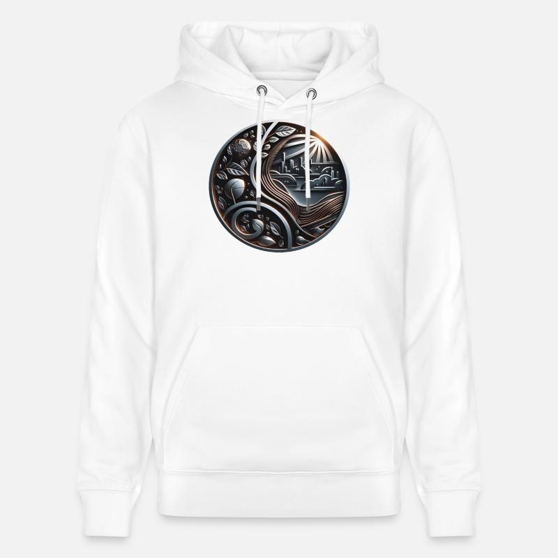 Rayon de soleil métallisé - Sweat à capuche bio CRUISER Stanley/Stella Unisexe - blanc