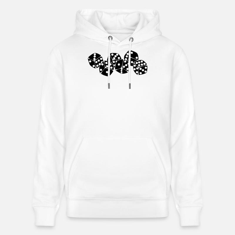 Sechs Würfel nebeneinander - Stanley/Stella Unisex Bio-Hoodie CRUISER  - Weiß