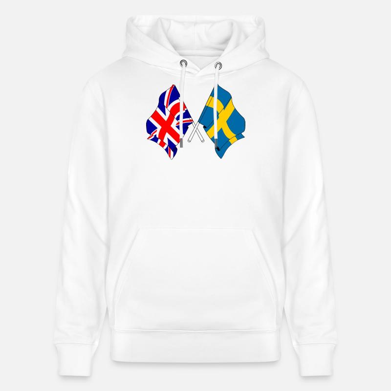 DrapeauAngleterre, drapeau Suède - Sweat à capuche bio CRUISER Stanley/Stella Unisexe - blanc