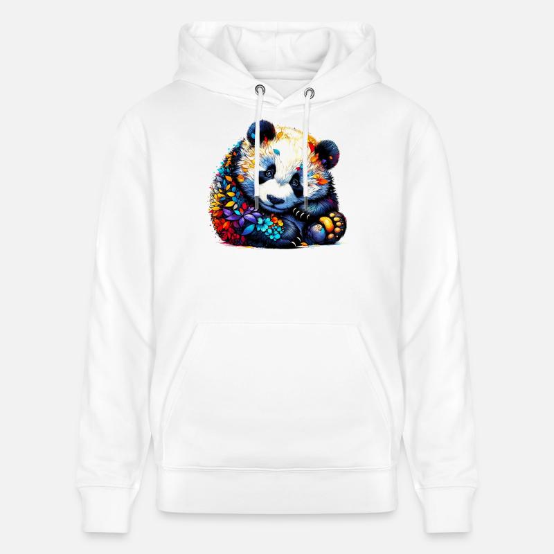 Panda - Sweat à capuche bio CRUISER Stanley/Stella Unisexe - blanc