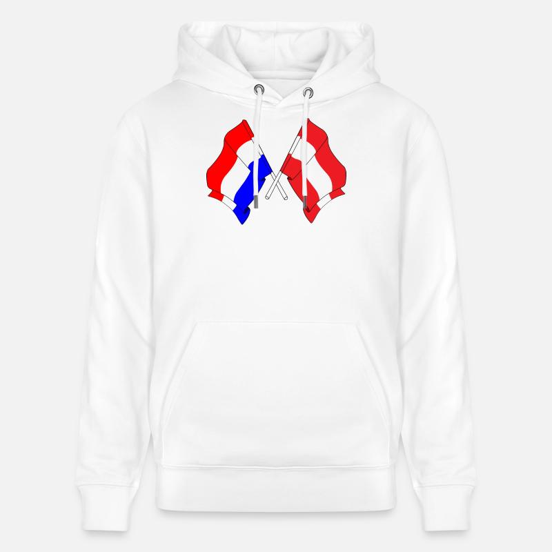 Drapeau Pays-Bas, drapeau Autriche - Sweat à capuche bio CRUISER Stanley/Stella Unisexe - blanc