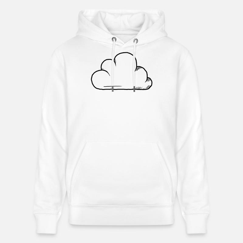 Conception du cloud - Sweat à capuche bio CRUISER Stanley/Stella Unisexe - blanc