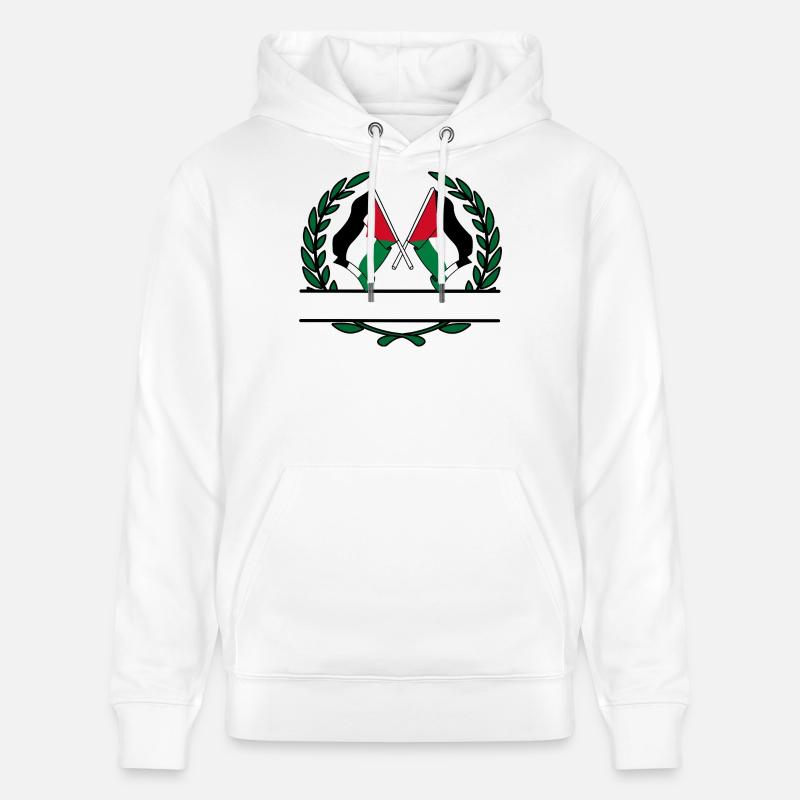 Fahnen mit palästinensischem Lorbeerkranz - Stanley/Stella Unisex Bio-Hoodie CRUISER  - Weiß