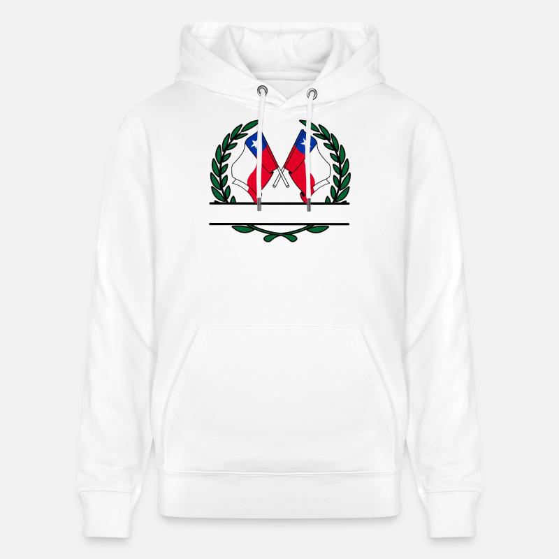 Fahnen Chile Lorbeerkranz Banner - Stanley/Stella Unisex Bio-Hoodie CRUISER  - Weiß