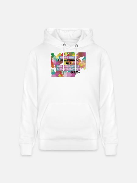 Who am I? LGBTQ+? - Stanley/Stella CRUISER Unisex Organic Hoodie - white
