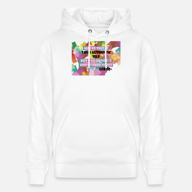 Qui suis-je ? LGBTQ+ ? - Sweat à capuche bio CRUISER Stanley/Stella Unisexe - blanc