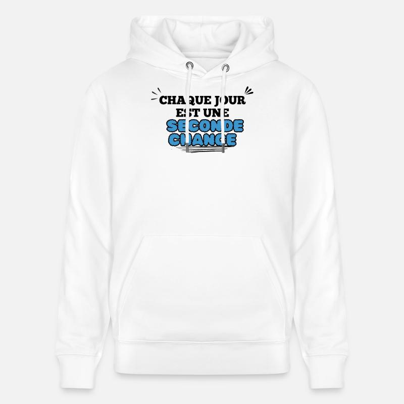 Surtitre Esperance Seconde Chance - Sweat à capuche bio CRUISER Stanley/Stella Unisexe - blanc