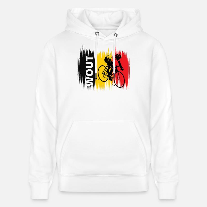 Wout Van Aert - Chamption-Radfahrer - Stanley/Stella Unisex Bio-Hoodie CRUISER  - Weiß