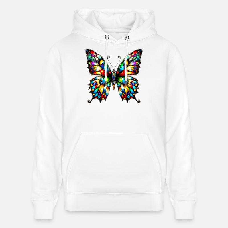 Papillon - Sweat à capuche bio CRUISER Stanley/Stella Unisexe - blanc