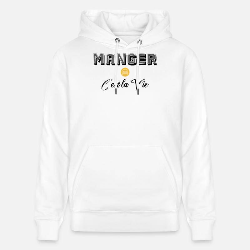 Manger C'est la Vie Nourriture - Sweat à capuche bio CRUISER Stanley/Stella Unisexe - blanc