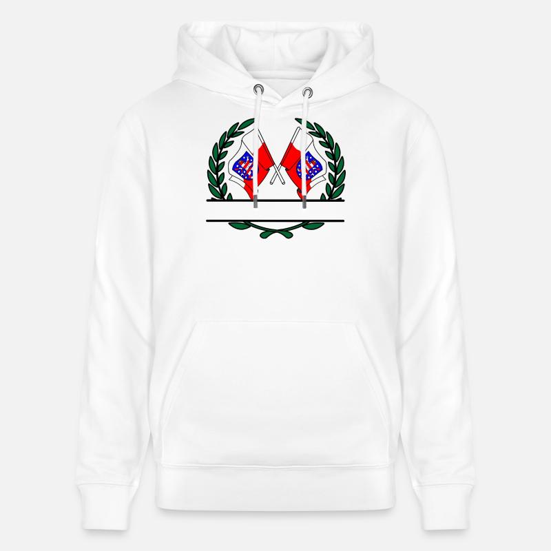 Drapeaux Thuringe couronne de laurier bannière - Sweat à capuche bio CRUISER Stanley/Stella Unisexe - blanc