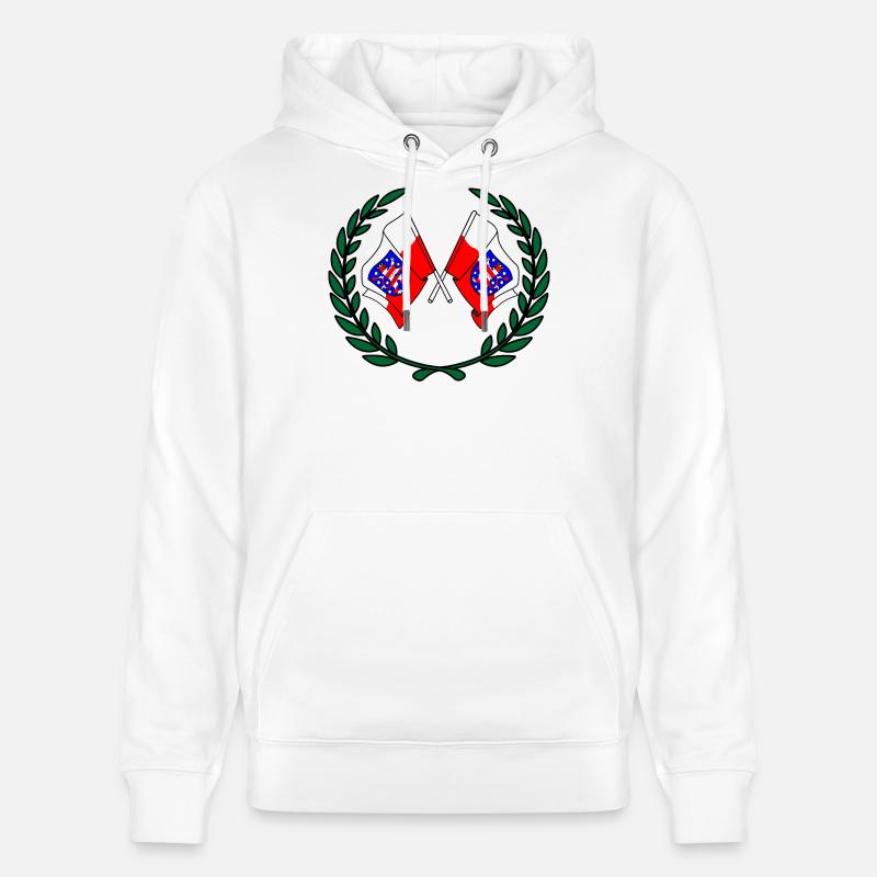 Drapeaux Thuringe couronne de laurier - Sweat à capuche bio CRUISER Stanley/Stella Unisexe - blanc