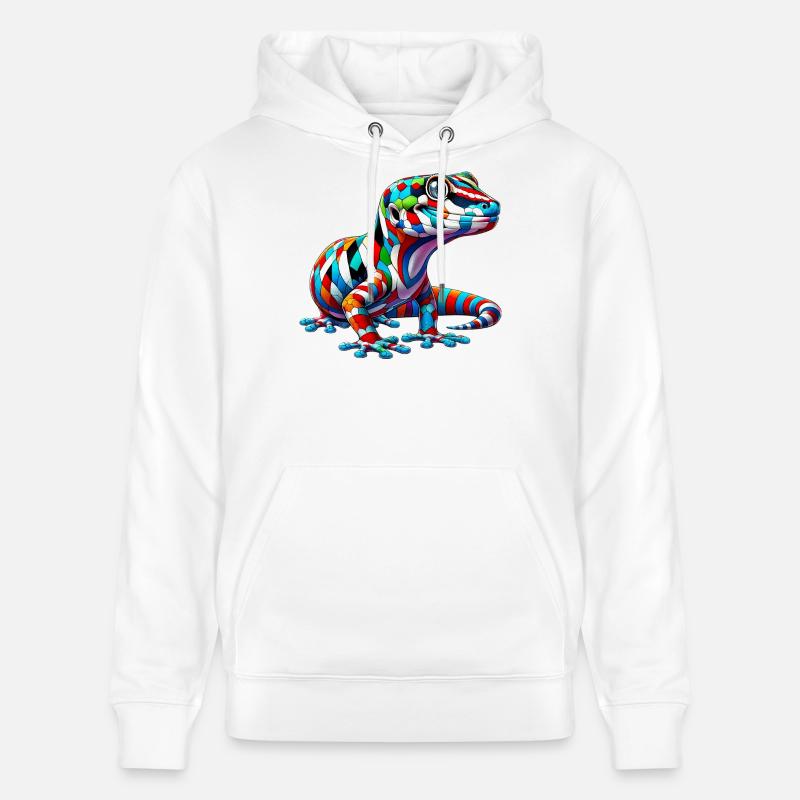 Gecko - Sweat à capuche bio CRUISER Stanley/Stella Unisexe - blanc