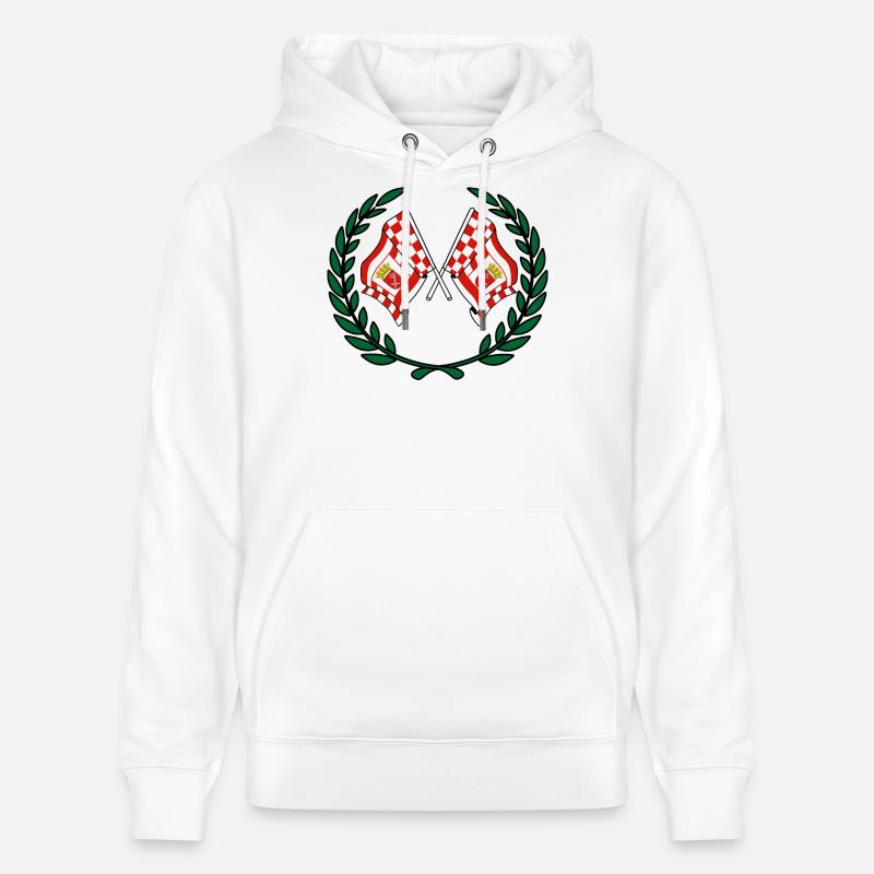 Drapeaux Brême couronne de laurier - Sweat à capuche bio CRUISER Stanley/Stella Unisexe - blanc