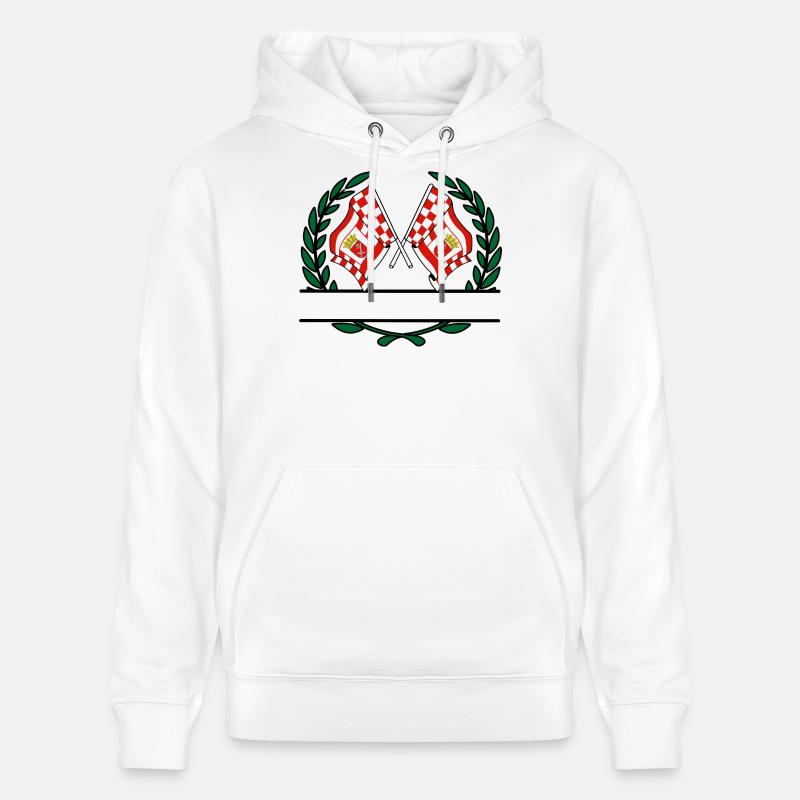 Drapeaux Brême couronne de laurier bannière - Sweat à capuche bio CRUISER Stanley/Stella Unisexe - blanc