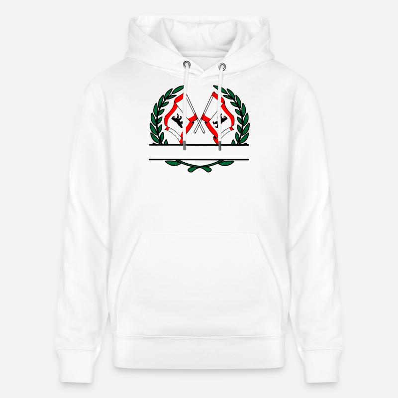 Drapeaux Berlin couronne de laurier bannière - Sweat à capuche bio CRUISER Stanley/Stella Unisexe - blanc