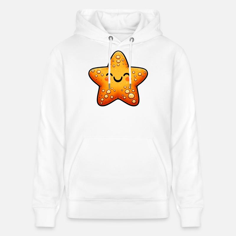 Étoile de mer - Sweat à capuche bio CRUISER Stanley/Stella Unisexe - blanc
