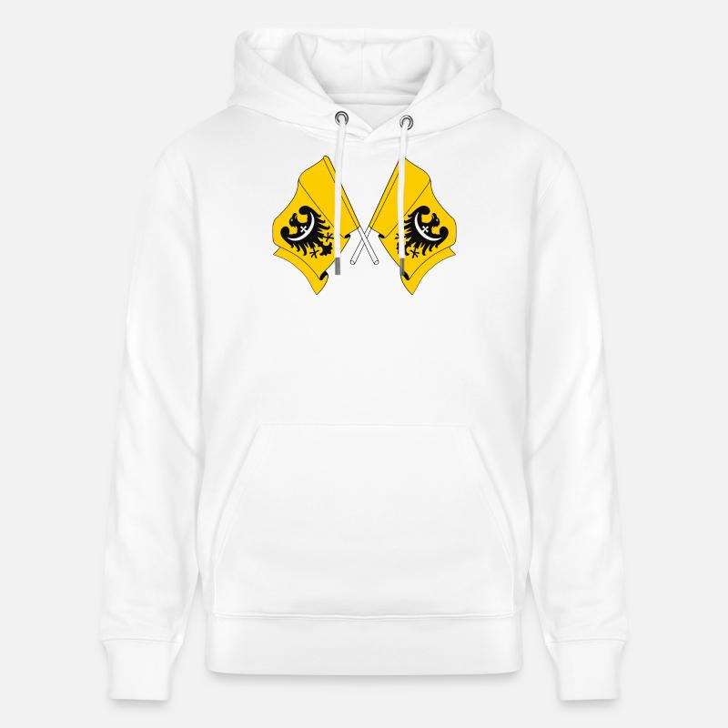 Deux drapeaux de Basse-Silésie - Sweat à capuche bio CRUISER Stanley/Stella Unisexe - blanc