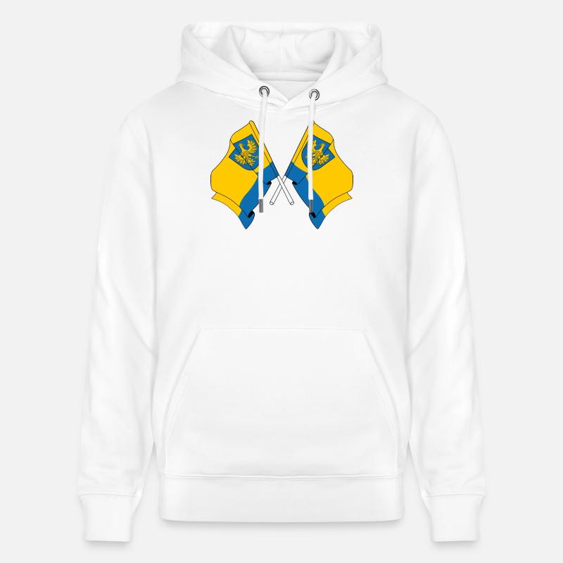 Deux drapeaux Opole - Sweat à capuche bio CRUISER Stanley/Stella Unisexe - blanc